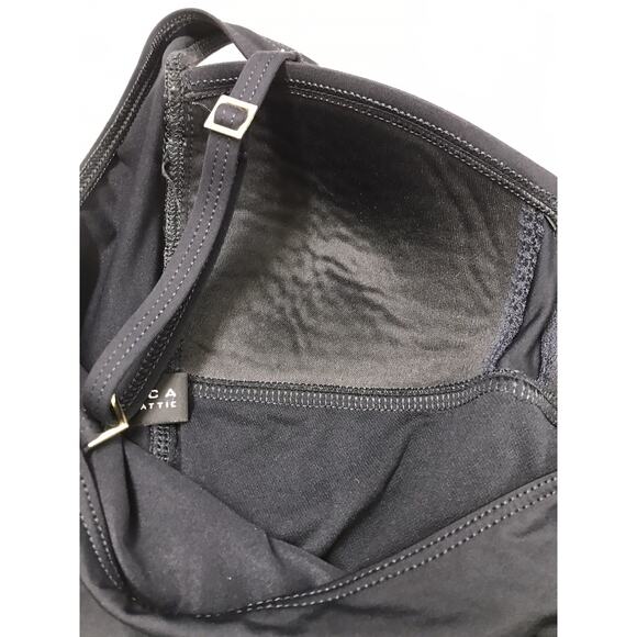 La Blanca Rod Beattie Swim Top Swimsuit Tankini Sz 8 Black Twist Front Bikini - Picture 6 of 7